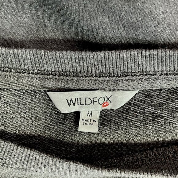 Wildfox Size M Easy Does It Sweatshirt Rainbow Grey Long Sleeve Comfort Women's - Picture 9 of 10